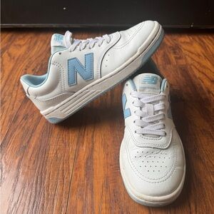 New Balance Kids' Sneakers in White and Light Blue